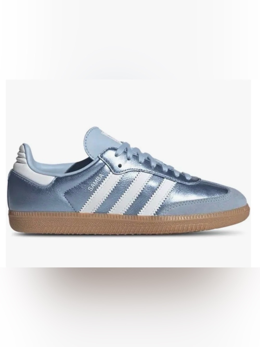adidas Samba OG Junior Silver Metallic Cloud White Gum Size 5.5